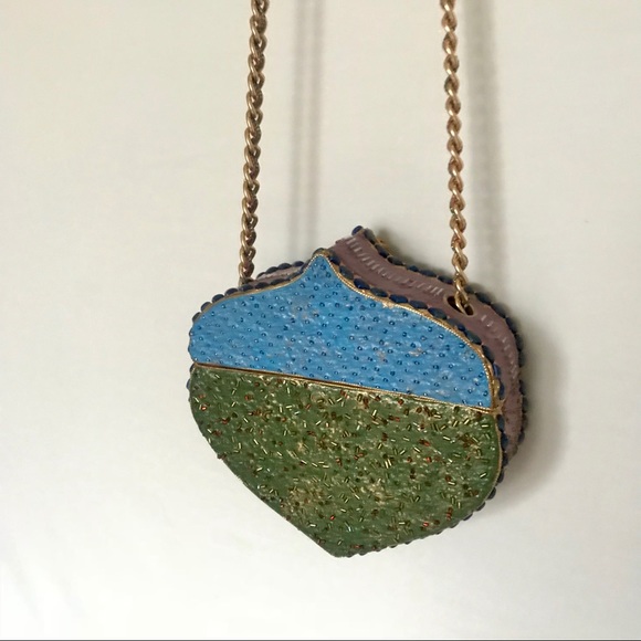 RARE Vintage Mary Frances Vibrant Wooden Purse✨ - Picture 2 of 4